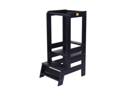 MEOWBABY Kitchen Helper Ajudante de Cozinha em Madeira para Bebé Preto