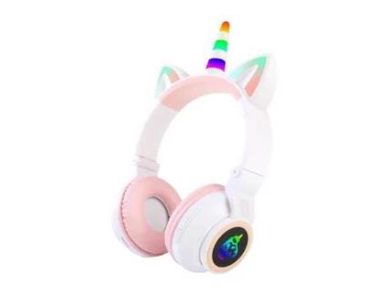 Auriculares Bluetooth NANA JST-27 (Over Ear - branco rosa)