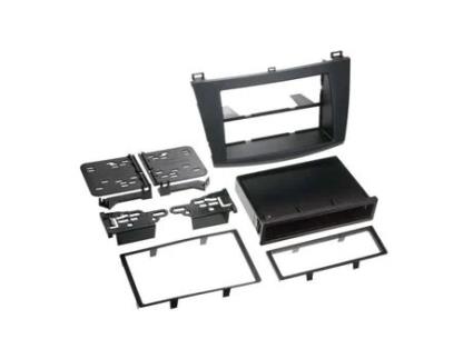 Adaptador Frontal 2-Din com Compartimento de Arrumação Mazda 3 Tipo Bl 2009 Preto