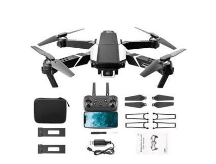 EKASN Drone S62 Dobrável 4K Wifi Câmera Dupla Fpv 360 Flips com 2 Baterias Decolagem/Aterrissagem Automática Preto