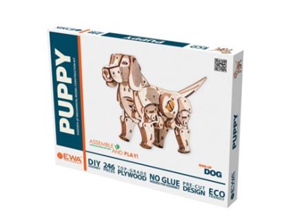 Modelo 3D de Madeira Cachorro 17,5 X 28,5 Cm ECO WOOD ART