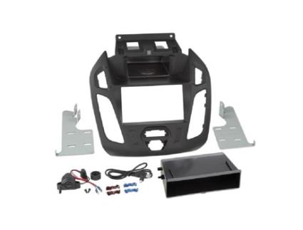 Kit de Suporte de Auto-Rádio Compatível com Ford Transit Connect Ap13 com Bolso Vazio Induction Qi Black