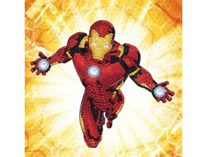 Cartão de Diamante Ironman 18 X 18 Cm Youdoit CRYSTAL ART
