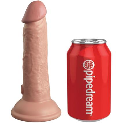 KING COCK ELITE - VIBRAÇÃO REALÍSTICA E DILDO DE SILICONE 15,2 CM