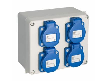 Caixa de tomadas Solera 817-42p Estanque 16,5 x 13,5 x 7 cm 250 V 16 A IP54