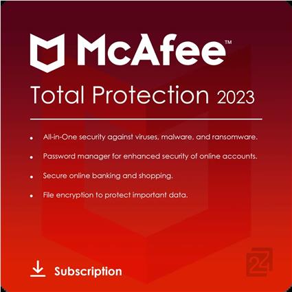 McAfee Total Protection 2023 2 Anos 5 Dispositivos