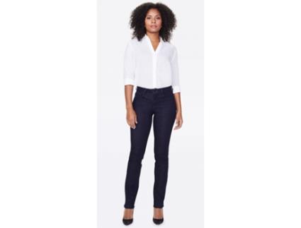 Marilyn Reto Azul Escuro de Jeans Premium Petite Rinse NYDJ 34