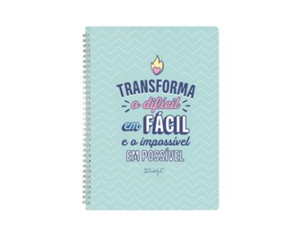 Caderno MR.WONDERFULL Transforma O Difícil em Fácil e O Impossível em Possível