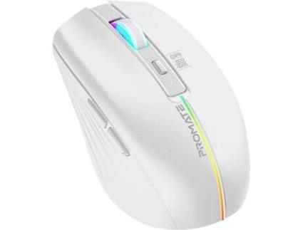 Rato Wireless PROMATE Kitt Ergonómico (16000 DPI - Branco)