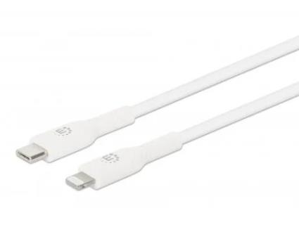 Cabo Telemóvel Usb-C Lightning MANHATTAN Branco