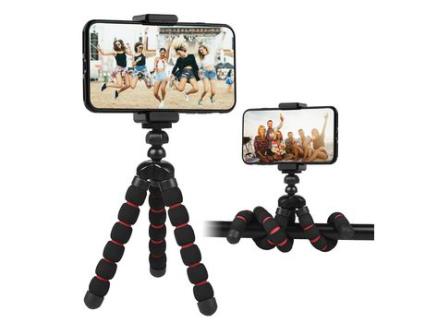 Tripé Flexível MOJOGEAR com pernas em Borracha - Vermelho