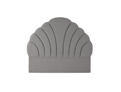 Cama com Cabeceira Cinzento HOME ESPRIT MDF Madeira Castanho (189x8x160cm)