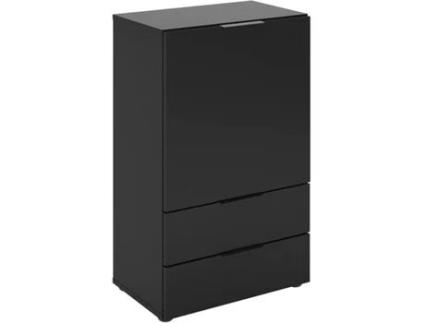 Cómoda CALICOSY 2 gavetas (Preto - Aglomerado - 49.7x31.7x81.3 cm)