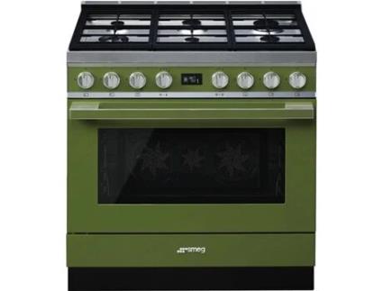 Fogão SMEG CPF9GPOG (115 L - Gás Natural - Verde)