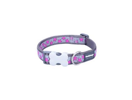 Coleira para Cães Red Dingo STYLE HOT PINK ON COOL GREY 31-47 cm