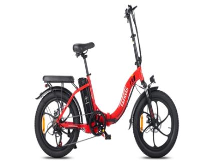 Bicicleta Elétrica FAFREES F20 250W 576Wh 70Km Autonomia Vermelha