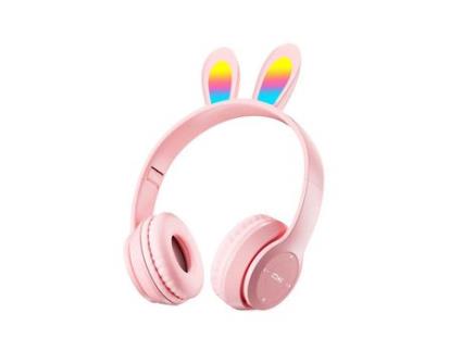Auscultadores Over Ear JL-EIGHT Bluetooth Rosa