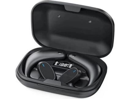 Auriculares Esportivos Sem Fio Bluetooth 5.0 de Condução Óssea Preto EKASN