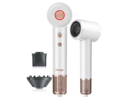 Secador de Cabelo de Alta Velocidade FENTGO Td-2206 1500 W 200 Milhões de Íons Negativos 110.000 Rpm Motor Sem Escova 2 Velocidades