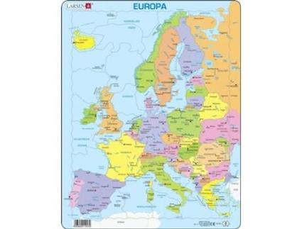 Puzzle LARSEN Maxi La-A8-Nl em Forma de 37 Peças Mapas