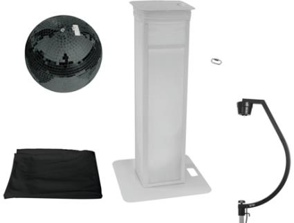 Conjunto de Bola de Espelhos EUROLITE 50 cm Preto With Stage Stand Variable + Cover Preto