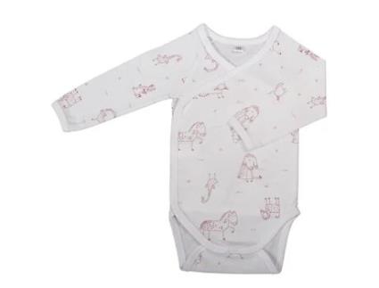 Conjunto de Bodys Manga Comprida para Bebé BLANC AVENUE BÉBÉ 6 meses (Algodão - Rosa)