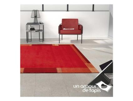 Tapete LUXOR (90 x 160 - Lã - Vermelho)