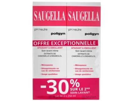 SAUGELLA Poligyn Cuidado de Limpeza Íntima Lote de 2 X 250 Ml