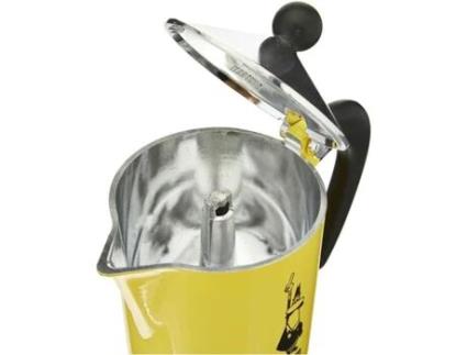 Cafeteira Italiana BIALETTI Rainbow Amarelo Metal Alumínio 300 Ml 6 Copos