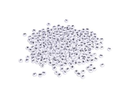Contas Numeradas Redondas Brancas 6 Mm Rayher
