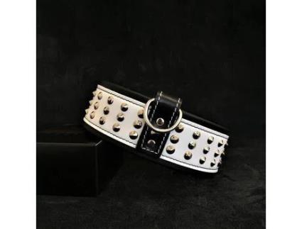 Coleira The Star Branco BESTIA CUSTOM DOG GEAR L