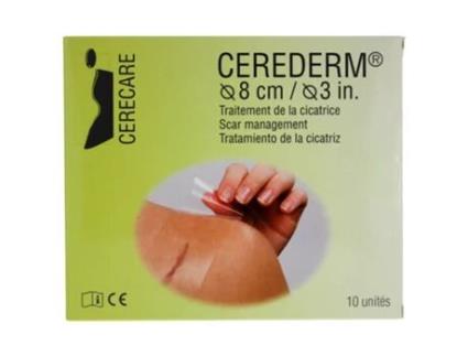 Cerederm Tratamento para Cicatrizes Coroa Ø 8 Cm 10 Unidades CERECARE