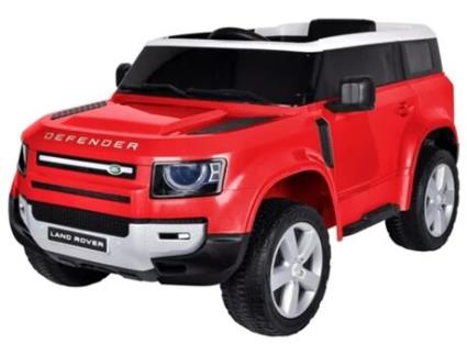 Carro Elétrico para Crianças Landrover Defender Vermelhas 0-6 Anos 12V