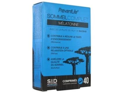 Preventlife Sono Completo Melatonina 40 Comprimidos S.I.D NUTRITION