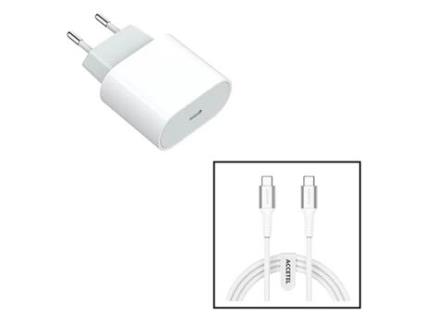 Carregador Base Type-C Fastcharge Carregamento Tecnologia Pd para ACCETEL Branco