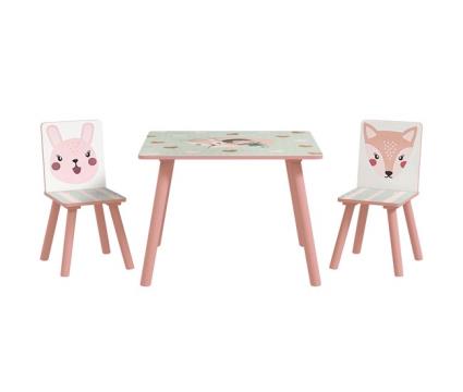 Mesa e cadeiras para crianças zonekiz 312-102v00gn 60x60