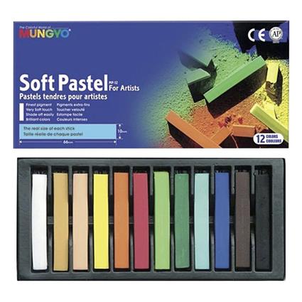 Pastel Seco Mungyo Cores Sortidas 12un
