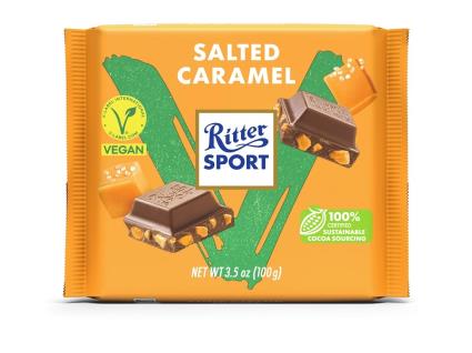 Chocolate Ritter Sport Amendoa Caramelo Sal Vegan 100g