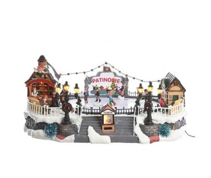 Aldeia de natal com pista