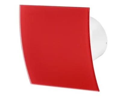 Ventilador extrator de umidade Sensor 100mm Painel frontal de vidro vermelho fosco ESCUDO Ventilação de teto de parede AWENTA