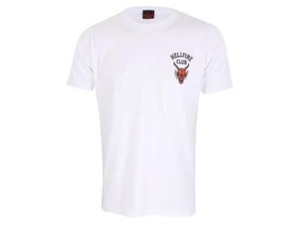 Camisola Unissexo STRANGER THINGS Helfire Club Algodão Branco (L)
