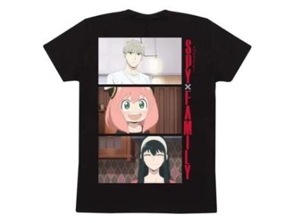 Camisola Unissexo SPY X FAMILY Trio Shots Algodão Preto (2XL)