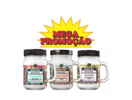 Lola Cosmetics Kit Bemdita Ghee Cronograma Capilar Nutrição Hidratação Reconstrução 3 X 350G LOLA COSMETICOS