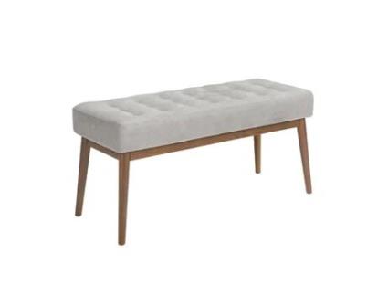 Banco em Tecido Cinzento Escuro ANGEL CERDA 100 x 40 x 45