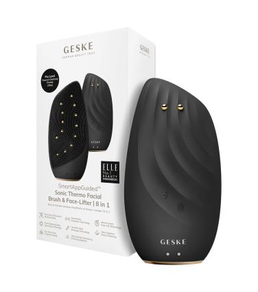GESKE - Escova de Limpeza Facial e Massageadora Sonic Thermo Face-Lifter 8 em 1 - Ouro Preto