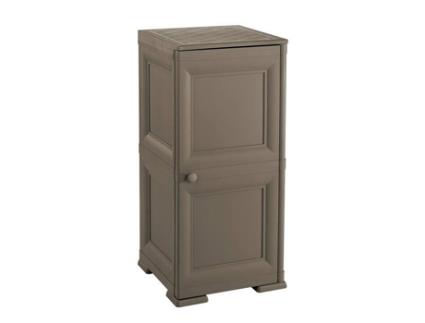Armário Coluna TONTARELLI 2 Compartimentos Porta Sólida Omnimodus Plástico Chocolate 8085564909