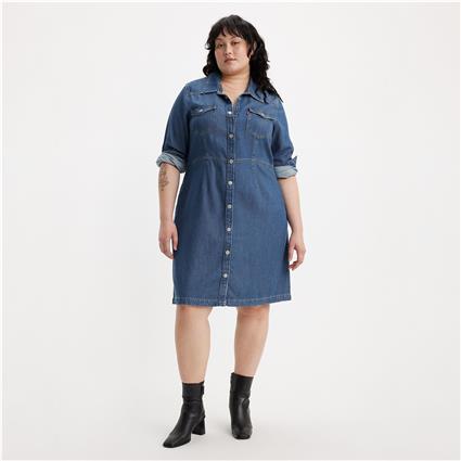 Levi’s Plus Vestido estilo camisa, em ganga