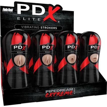 PDX ELITE - SET MASTURBADOR STROKER 12 UNIDADES; 6X VAGINA, 3X ÂNUS, 3X BOCA