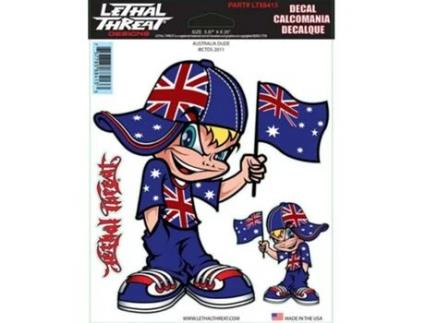 Autocolantes para Motas LETHAL THREAT Australia Dude Lt88413