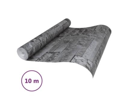 Papel de Parede 3D VIDA XL com Aspeto de Pedra Preto